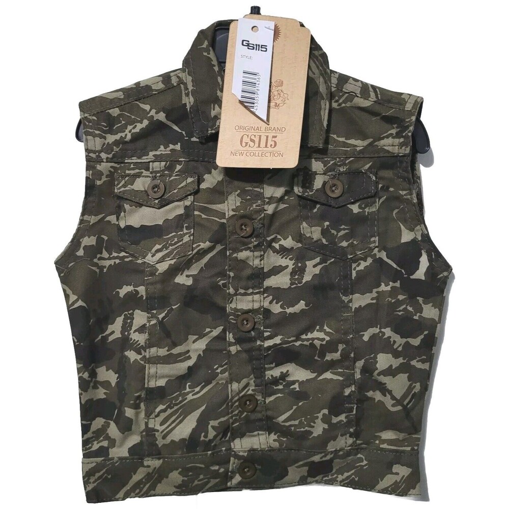NWT ORIGINAL BRAND GS115 CAMO JACKET Vest TODDLER Boys Sz 3T Green Camo …